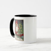 Santa Holding a Candlelit Tree Tasse (Vorderseite Links)