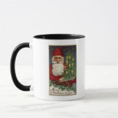 Santa Holding a Candlelit Tree Tasse (Links)