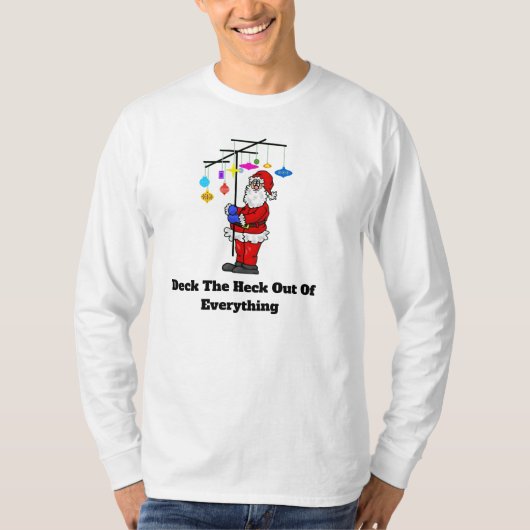 Santa Holding dekorierte Antenne Weihnachtsfeierta T-Shirt (Vorderseite)