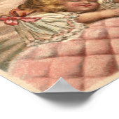 Santa Holding Doll, Schlafmädchen Poster (Ecke)