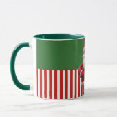 Santa Holding Reindeer Toy Tasse (Links)