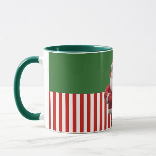 Santa Holding Reindeer Toy Tasse (Links)