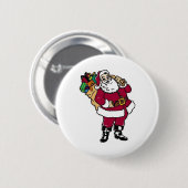 Santa Holds Toys Button (Vorne & Hinten)