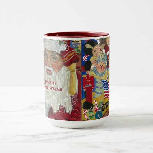 Santa Holiday 15 oz Klassische Tasse zweimal überp (Zentrum)