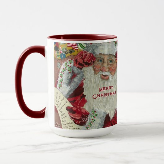 Santa Holiday 15 oz Klassische Tasse zweimal überp (Links)