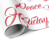 Santa Holiday Blessings Flat Card Geschenkpapier (Rolleneckpunkt)