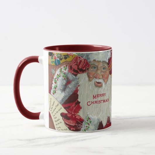 Santa Holiday Tasse "zweimal überprüfen" Klassisch (Links)
