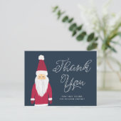 Santa Holiday Vielen Dank Postkarte (Stehend Vorderseite)