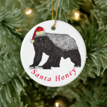 Santa Honey Badger Funny Zitat
