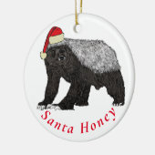 Santa Honey Badger Funny Zitat Keramik Ornament (Links)