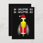 Santa Honey Bee Christmas Card Dankeskarte (Vorne/Hinten)