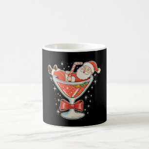 Santa Hot Mess Martini Glas Weihnachten Xmas Kaffeetasse