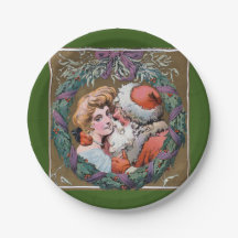 Santa Hugs & Kisses Vintages Bild