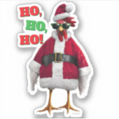 Santa Huhn Aufkleber (Vorderseite)