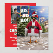 Santa Huhn Einladung (Vorne/Hinten)