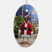 Santa Huhn Keramik Ornament (Rechts)