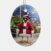 Santa Huhn Keramik Ornament (Hinten)