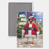 Santa Huhn Magnet (Vorderseite/Rückseite)