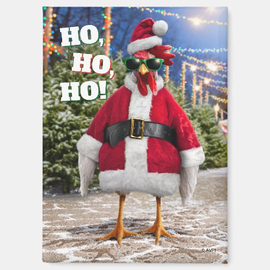 Santa Huhn Magnet (Vorderseite)