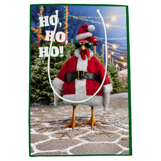 Santa Huhn Mittlere Geschenktüte (Vorderseite)