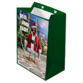 Santa Huhn Mittlere Geschenktüte (Rückseite Schrägansicht)