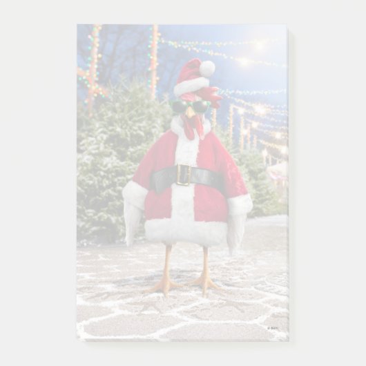 Santa Huhn Post-it Klebezettel (Vorderseite)