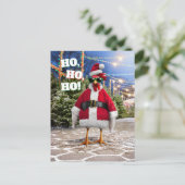 Santa-Huhn Postkarte (Stehend Vorderseite)