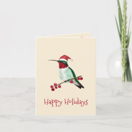 Santa Hummingbird Feiertagskarte