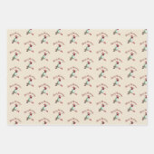 Santa Hummingbird Frohe Weihnachten Geschenkpapier Set (Vorderseite 3)