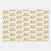 Santa Hummingbird Frohe Weihnachten Geschenkpapier Set (Vorderseite)