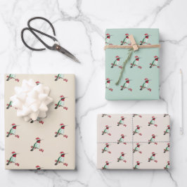 Santa Hummingbird Geschenkpapier Set