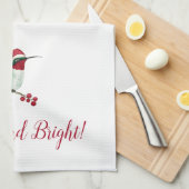 Santa Hummingbird Geschirrtuch (Viertel Falte)