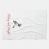 Santa Hummingbird Geschirrtuch (Horizontal)