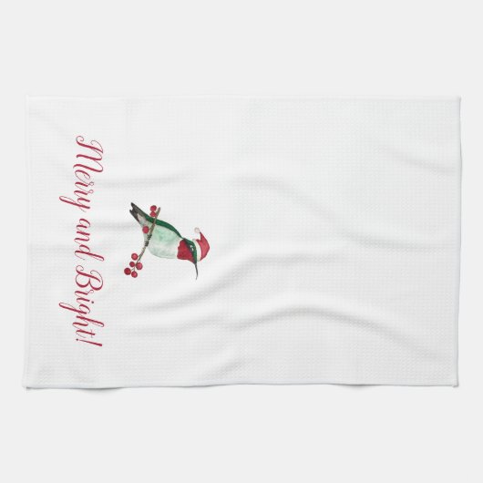 Santa Hummingbird Geschirrtuch (Horizontal)