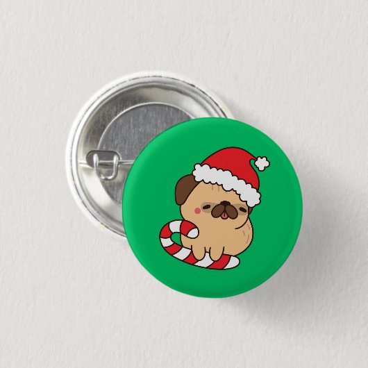 Santa Hund Button (Vorne & Hinten)