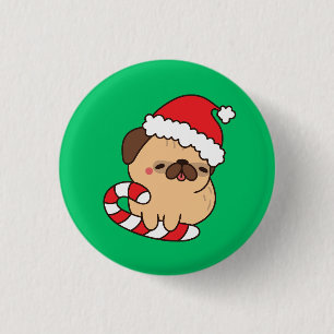 Santa Hund Button