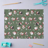 Santa Hunde auf Grün Seidenpapier (Basteln)