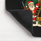 Santa Hunting Cabin Funny Christmas Better Not Ut Mousepad (Ecke)