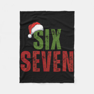 Santa Hut 6 7 Sechs Sieben Gen Z Alpha Meme Slang Fleecedecke
