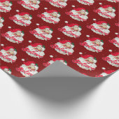 Santa Hut alte Weihnachtsgeschenke Geschenkpapier (Ecke)