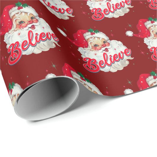 Santa Hut alte Weihnachtsgeschenke Geschenkpapier (Rolleneckpunkt)