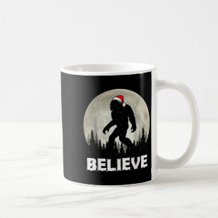 Santa Hut Bigfoot Glaub Weihnachtsbeleuchtung Rock Kaffeetasse