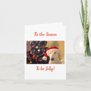 Santa-Hut Bull Terrier, Es ist die Jahreszeit  Karte