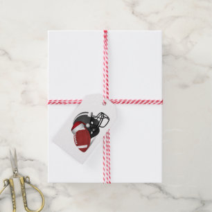 Santa Hut Football und Helm Weihnachten Geschenkanhänger