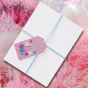 Santa-Hut-Geister mit Weihnachtsbaum & Geschenken Geschenkanhänger