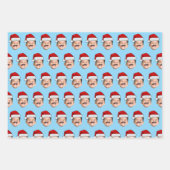 Santa-Hut-Gesicht Geschenkpapier, Benutzerdefinier Geschenkpapier Set (Vorderseite 2)
