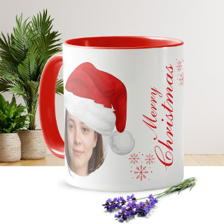 Santa-Hut individuell gestalteter Fotobecher | Per Tasse