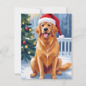 Santa-Hut Labrador | Frohe Weihnachten Hundebild (Vorderseite)