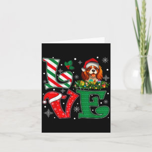 Santa-Hut Liebe Cavalier King Charles Spaniel Hund Karte