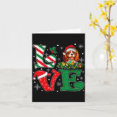 Santa-Hut Liebe Cavalier King Charles Spaniel Hund Karte (Gelbe Blume)